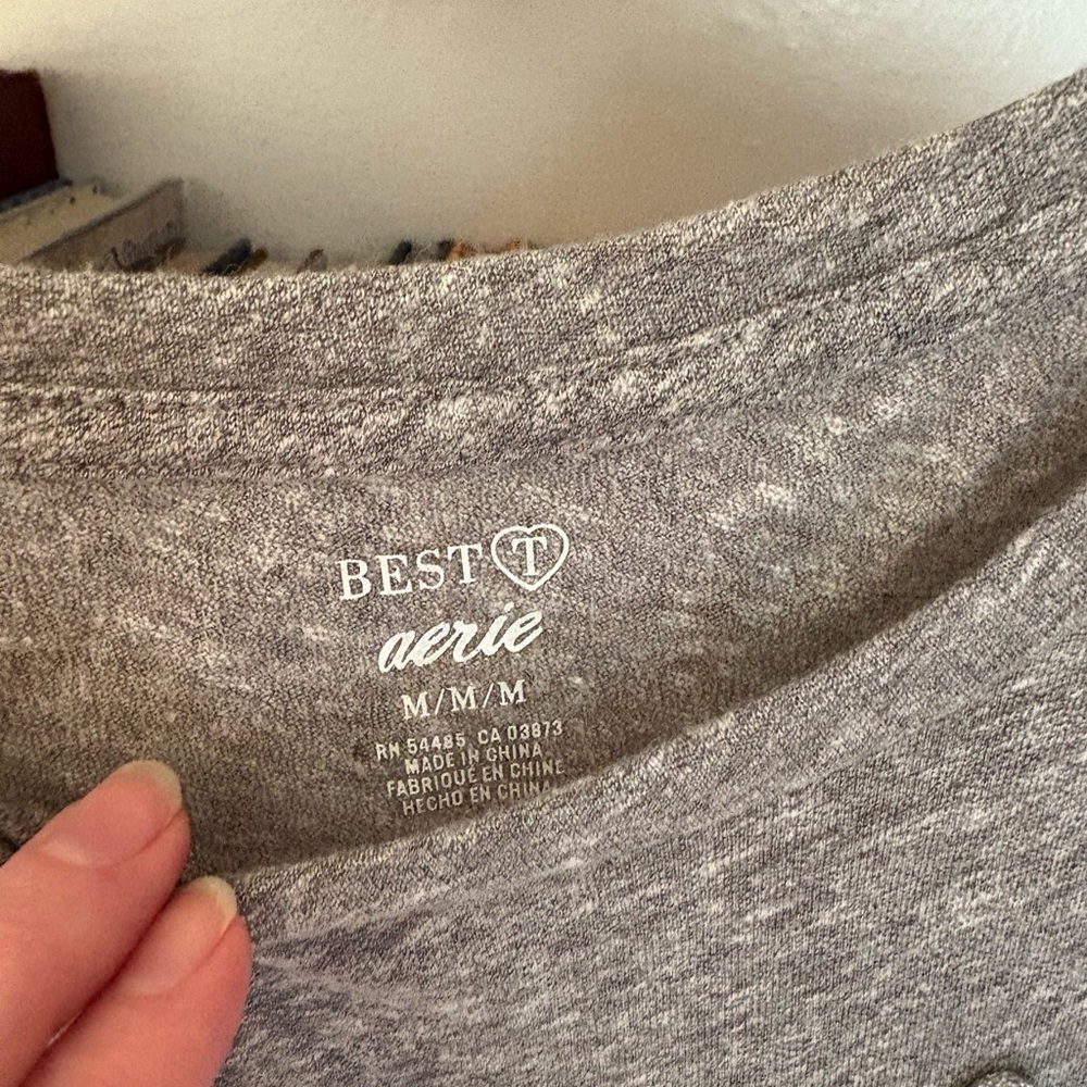 Aerie Heather Grey Eat Cake Why Not Tee Shirt - Picture 4 of 5